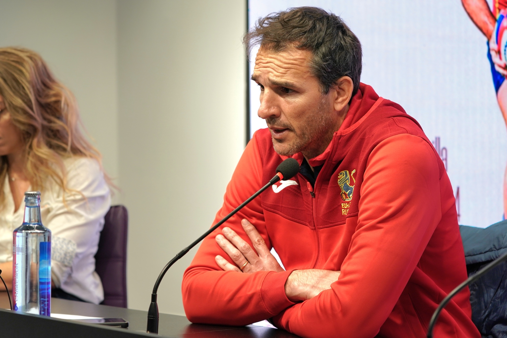 Pablo Bouza, en la rueda de prensa previa al Espa�a-Fiji.