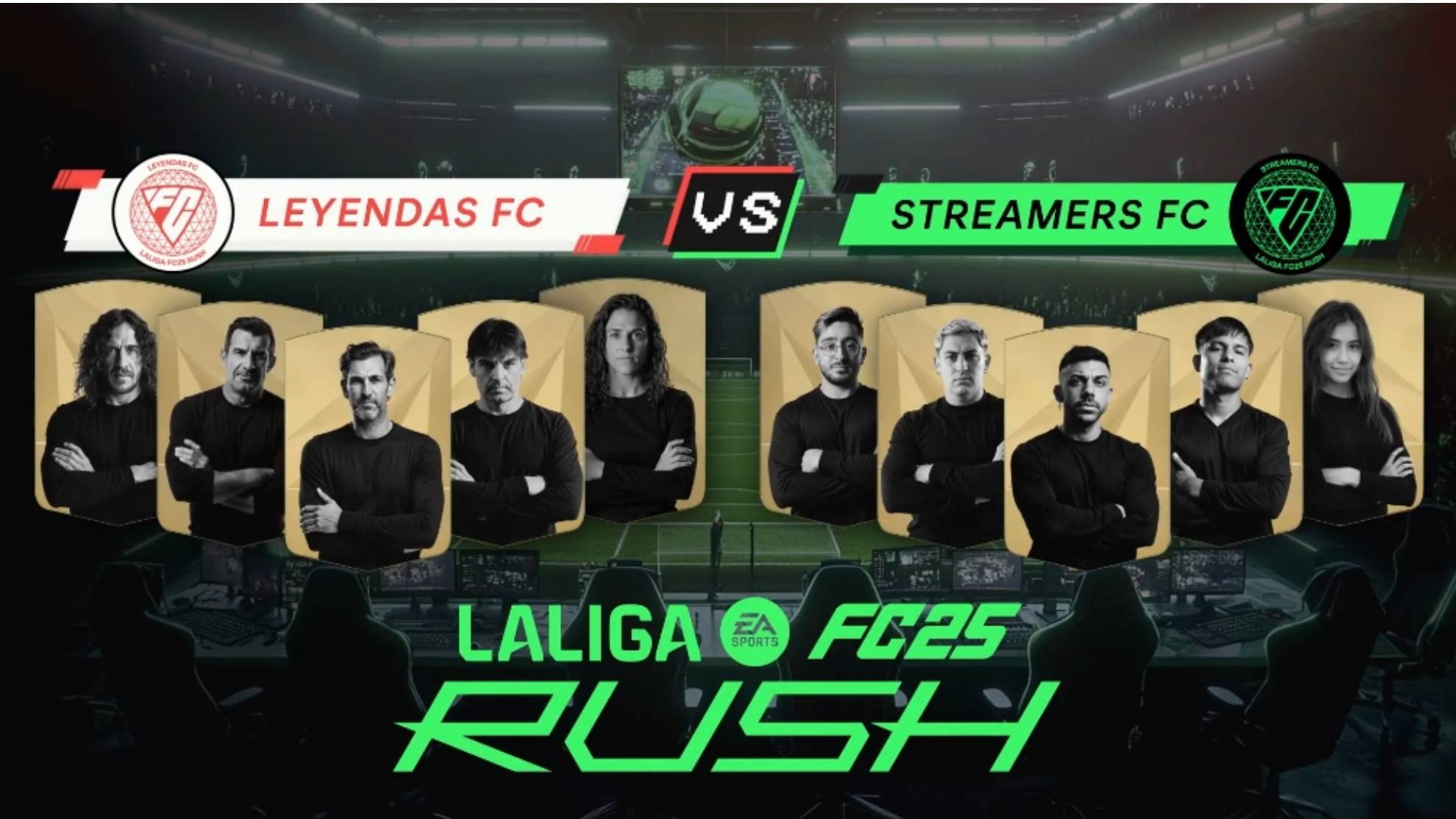 LaLiga FC Rush, en directo: Puyol y Figo vs xBuyer y Spursito