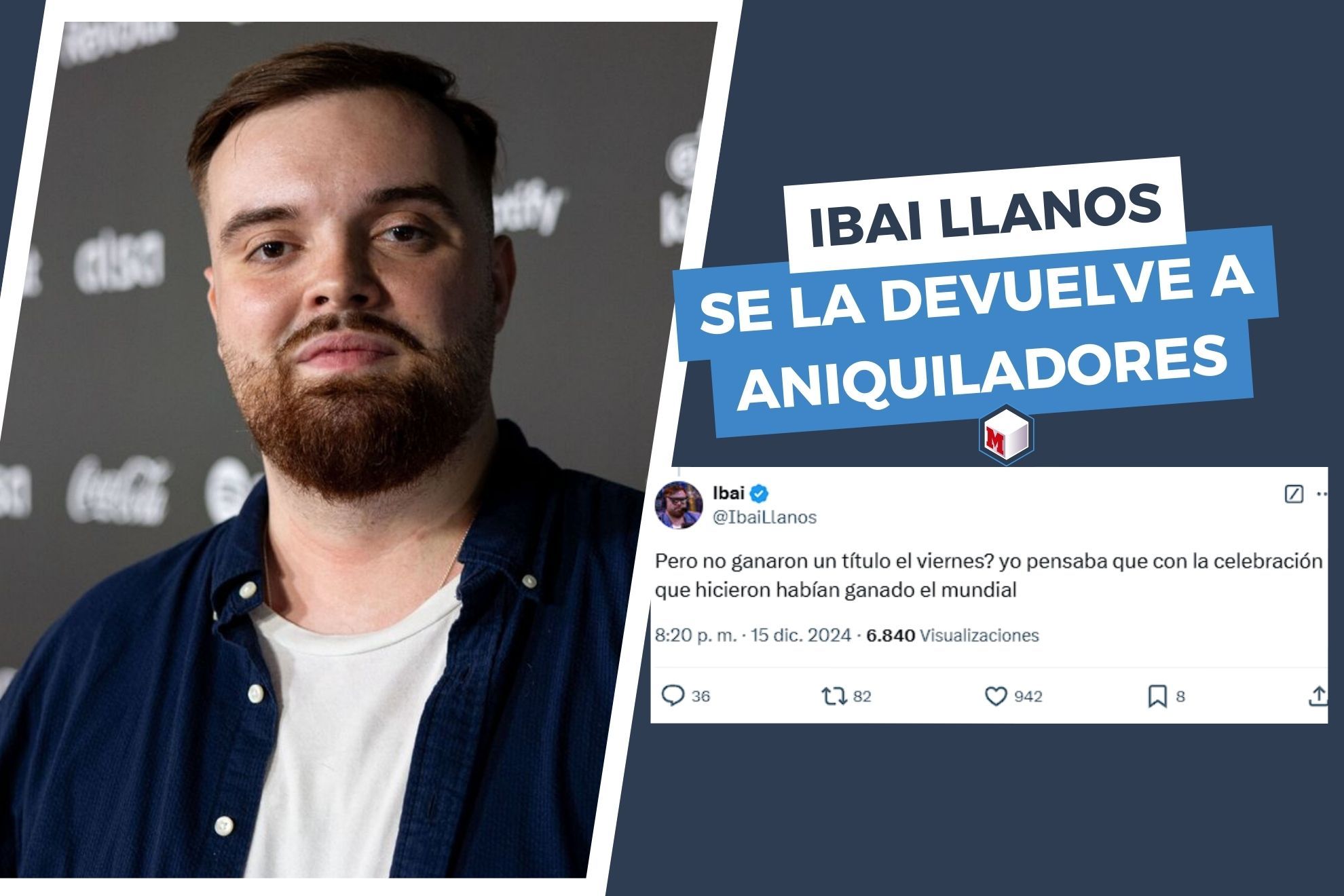 Ibai Llanos se la devuelve a Aniquiladores tras su eliminaci�n