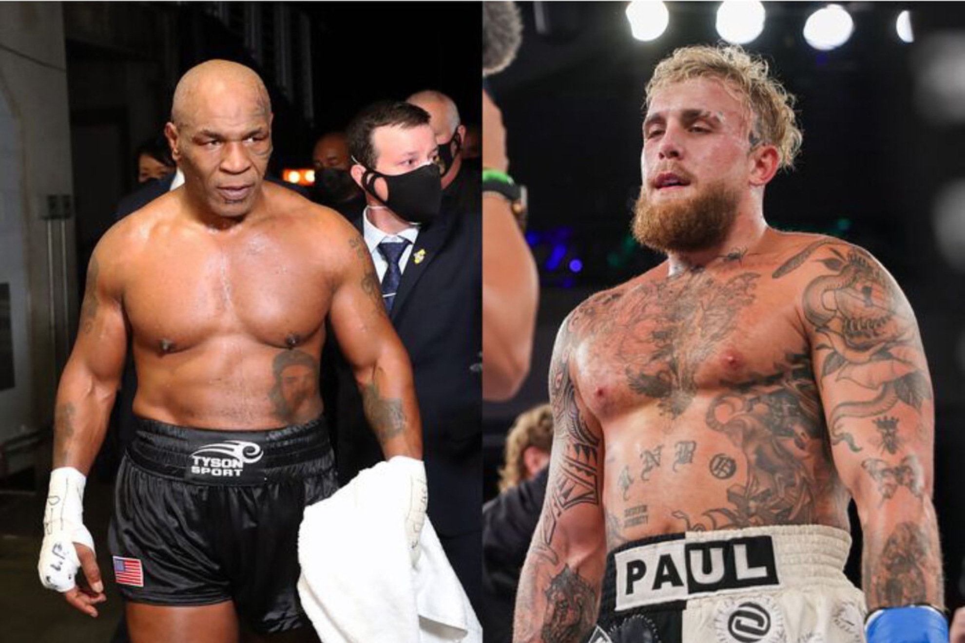 Mike Tyson and Jake Paul