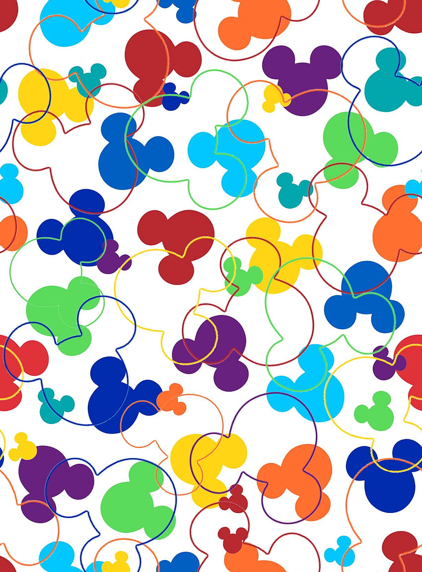 Rainbow Mickey Seamless Pattern, mickey mouse pattern HD phone ...