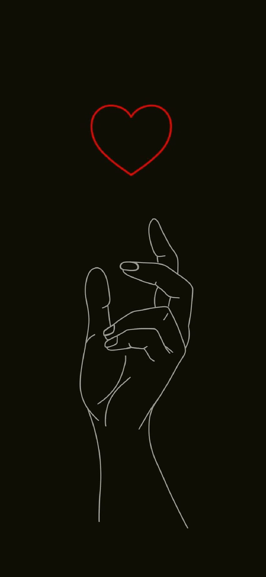 Heart Dark Black Android Ultra 1080×2340, black heart aesthetic HD ...