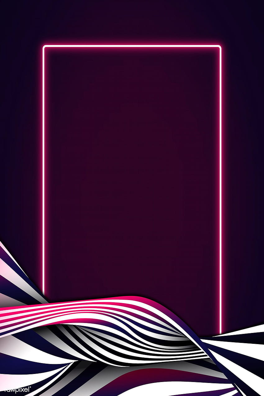 premium vector of Red neon rectangle frame on an abstract, neon box HD phone wallpaper