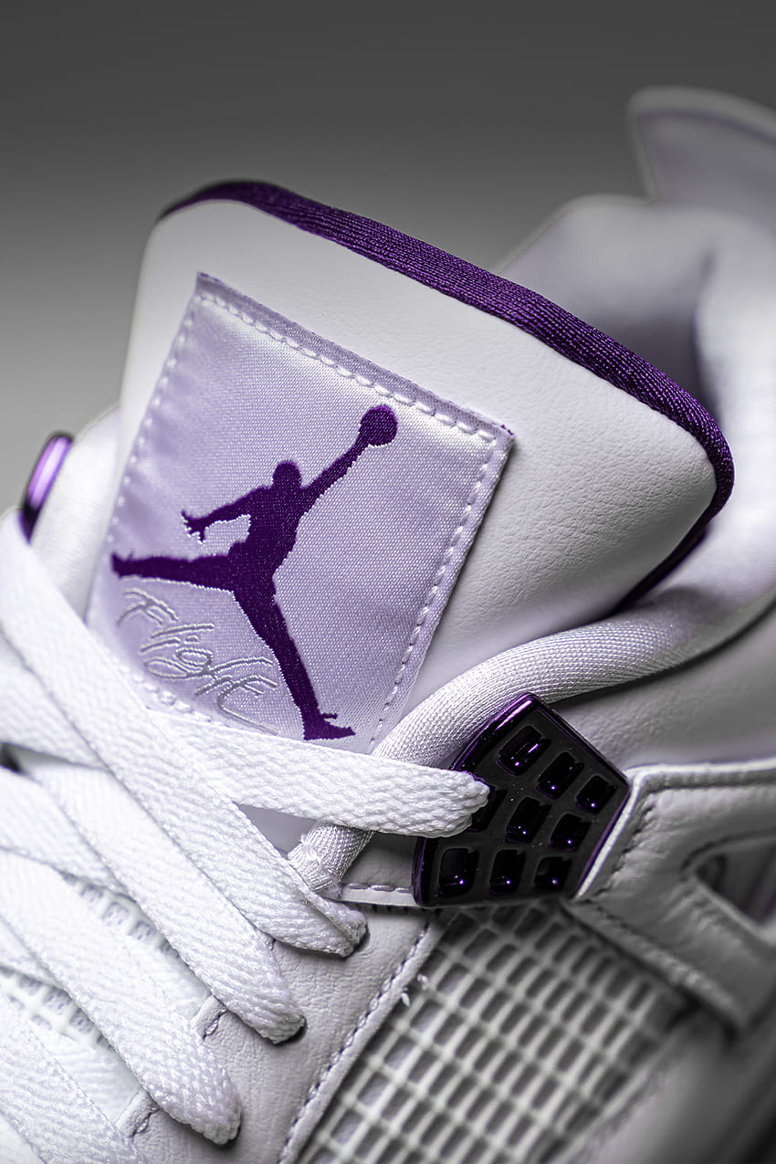 Air Jordan 4 Retro, jordan 4 purple HD phone wallpaper