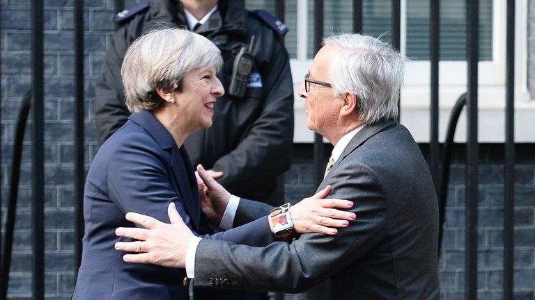 Reports suggest Theresa May's working dinner with Jean-Claude Juncker did not go well