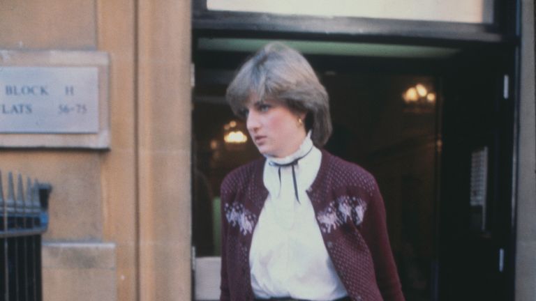 Nov 1980: Nineteen year-old Lady Diana Spencer leaves her flat at Coleherne Court in Earl's Court