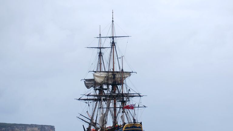 A replica of James Cook's Endeavour