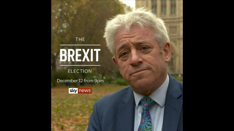 Former speaker of the house John Bercow will be joining the Sky News election night team to bring some order to proceedings.