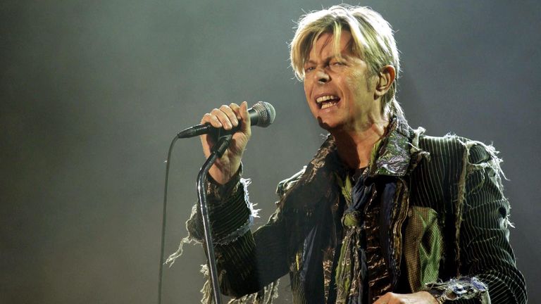 David Bowie performing