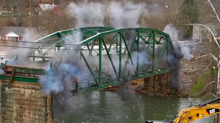 Bridge demolition is West Virginia