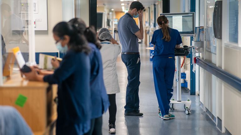 File photo dated 18/01/23 of a general view of staff on a NHS hospital ward at Ealing Hospital in London. Junior doctors in Scotland have accepted an 11% pay rise, totalling £64.1 million, the Scottish Government has said. Issue date: Thursday November 21, 2024.