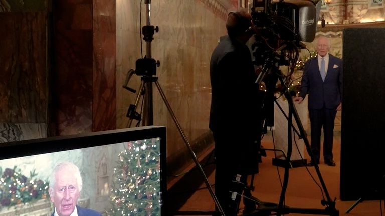 Sky crew filmed King Charles’ Christmas message for 2024.