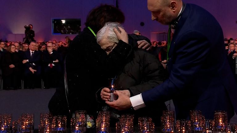 Holocaust survivors mark 80 years since Auschwitz liberation