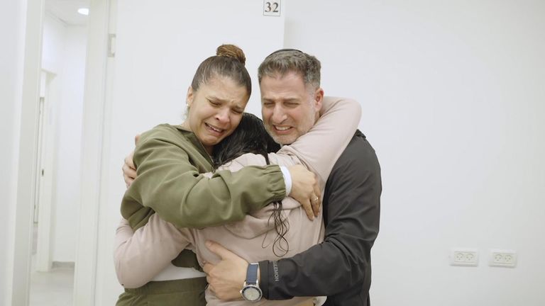 Families emotionally reunite with released Israeli hostages