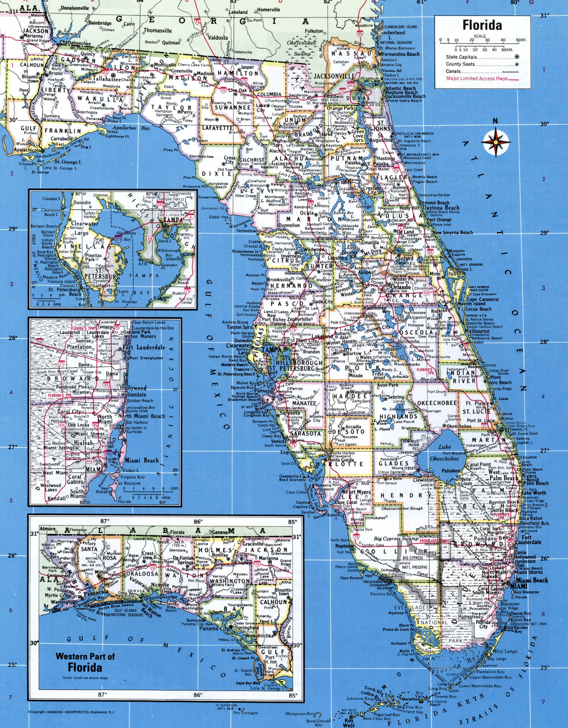 Printable Florida County Map