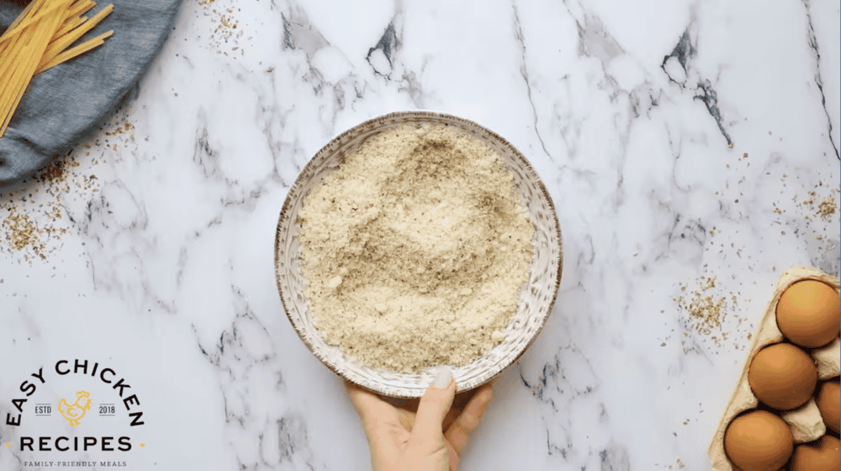 seasoned panko breadcrumbs in a bowl.