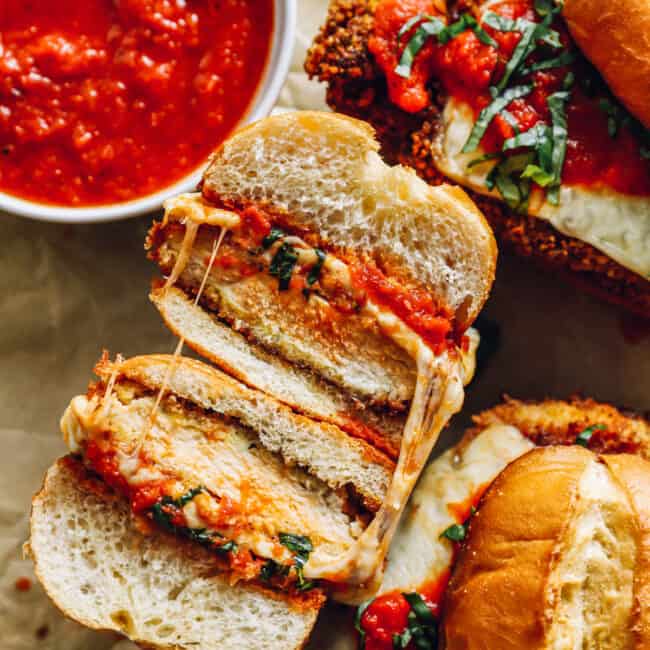 chicken parmesan on sub sandwich bread