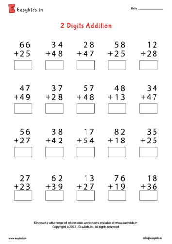 Class 1 Math Worksheets - EasyKids.in