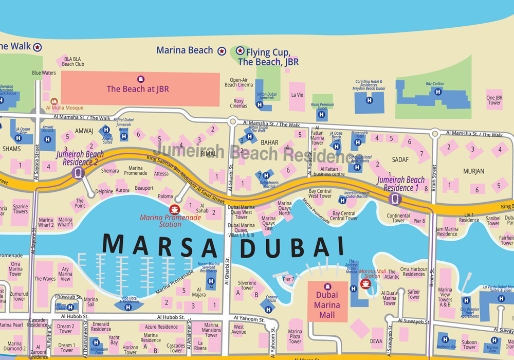 Dubai Marina Map