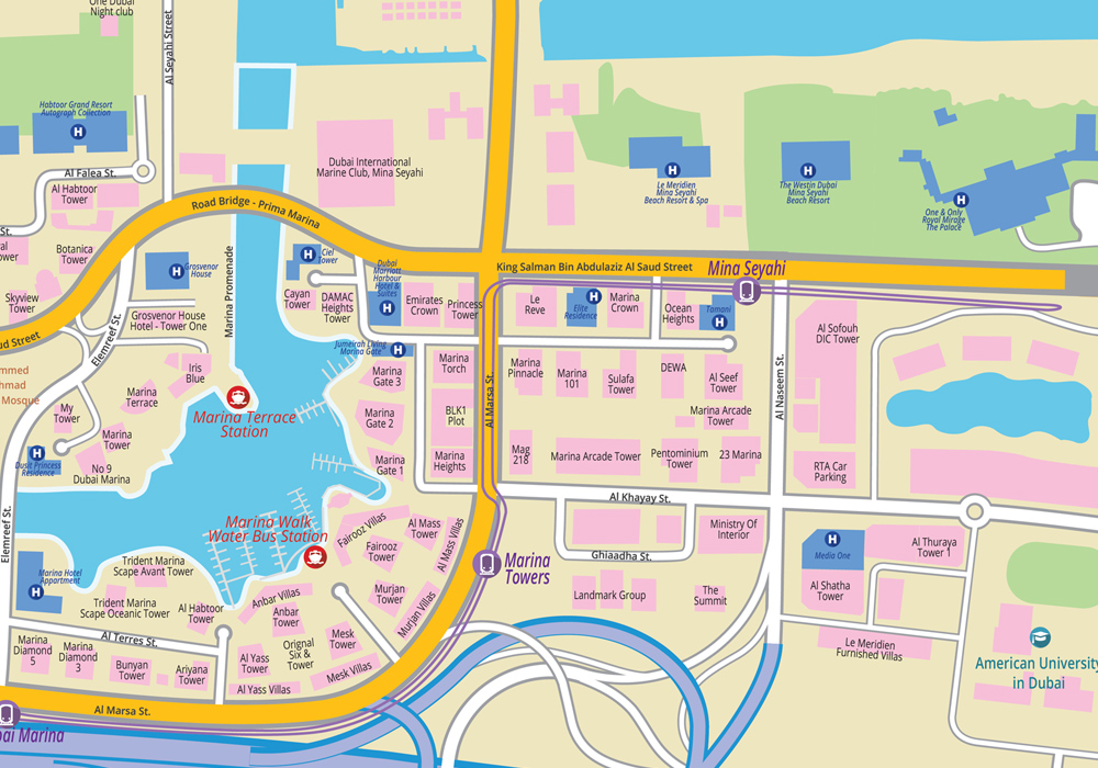 Dubai Marina Map