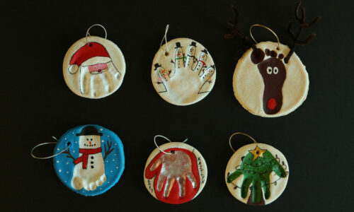 Easy DIY ornaments: Santa, Snow Man, Mitten, Christmas Tree and Reindeer