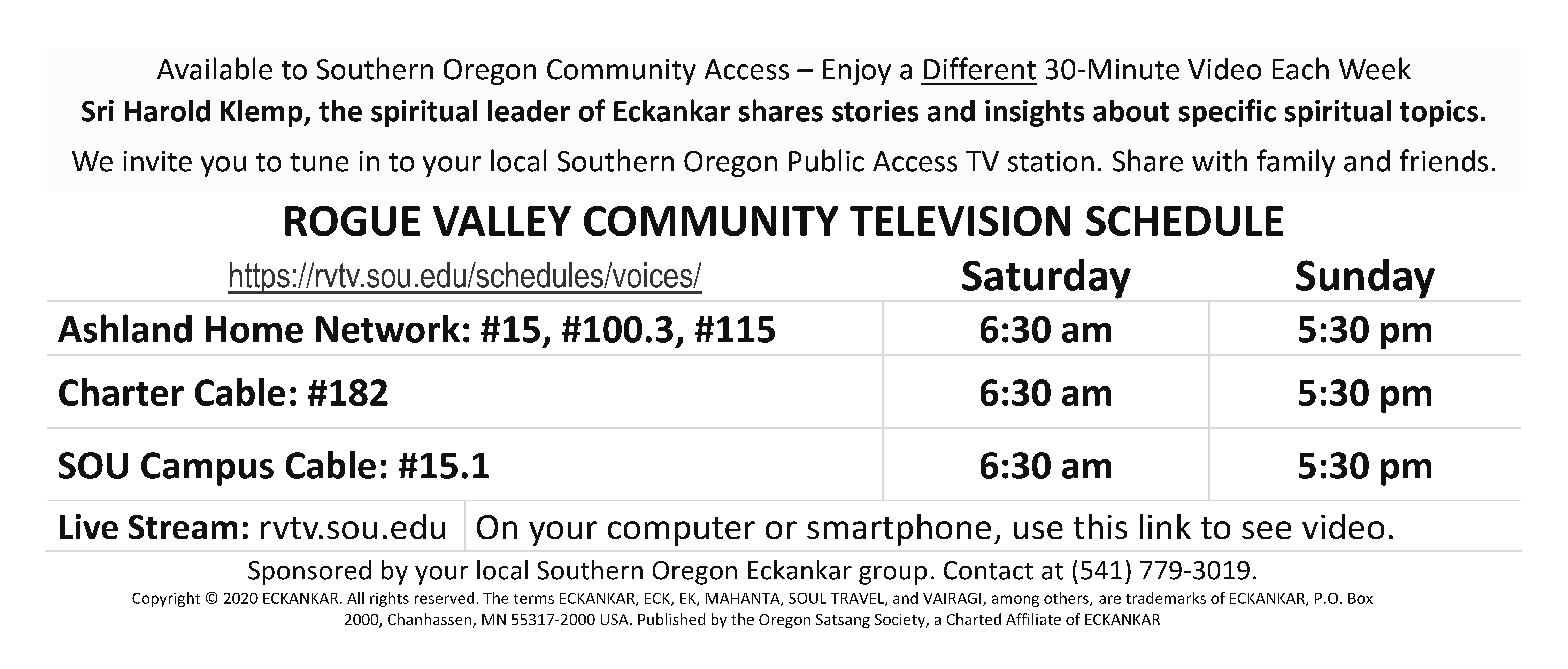 RVTV Southern-Oregon ECK Public TV Scehdules 2020-5-31_BW