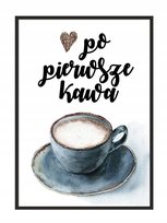 Plakat w ramie E-DRUK Kawa, 53x73 cm