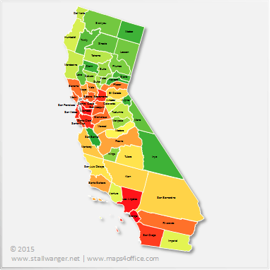 Population Density Map Of California - Sample Template image.