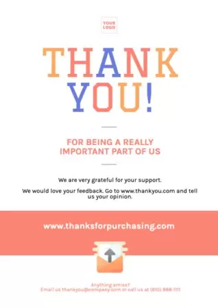 Edit a 'Thanks for shopping' sign