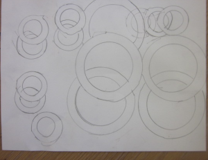 overlapping circles in pencil