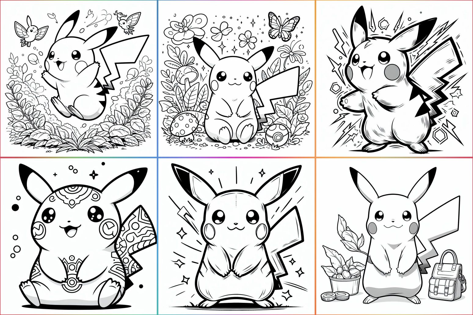 colorir Desenho Pikachu para colorir