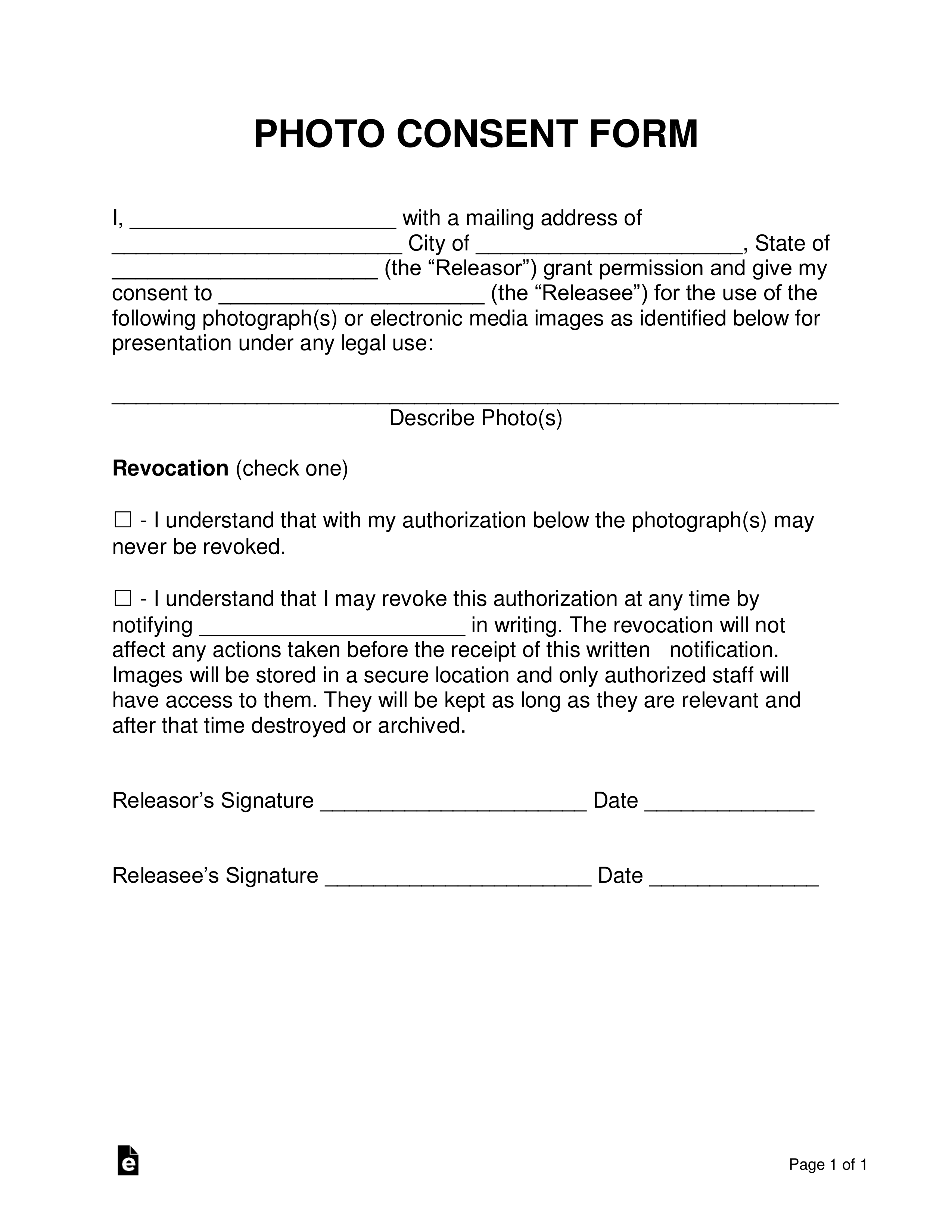 Medical Informed Consent Form