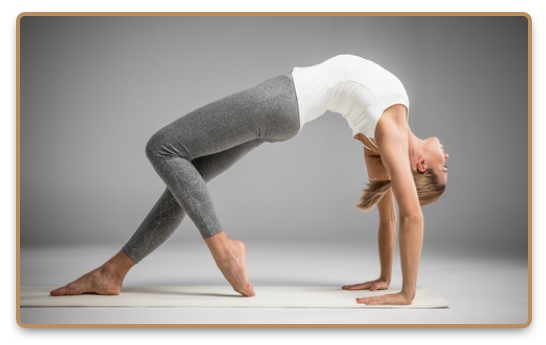 Woman during Ashtanga yoga practice