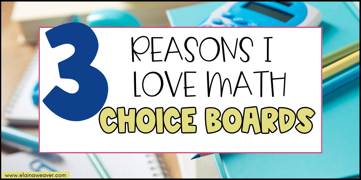 choice board for math