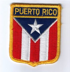 Puerto Rico Flag Embroidery. Bordado Bandera de Puerto Rico