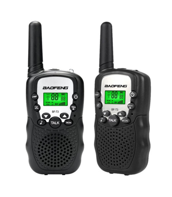 Baofeng BF-T3 x 2 pcs Walkie Talkie LCD 8 Channel 3-5km Range Autoscan