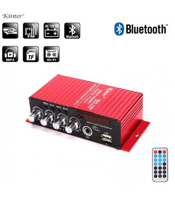 kinter ma-130 12v RADIO ΕΝΙΣΧΥΤΗΣ 2 ΚΑΝΑΛΙΩΝ - MP3 - USB - SDCAR PLAYER