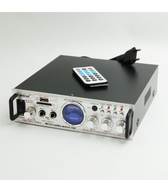 Q-T112 ΡΑΔΙΟ ΕΝΙΣΧΥΤΗΣ HI-FI + USB - MP3 + ΤΗΛΕΧΕΙΡΗΣΤΗΡΙΟΕΝΙΣΧΥΤΕΣ