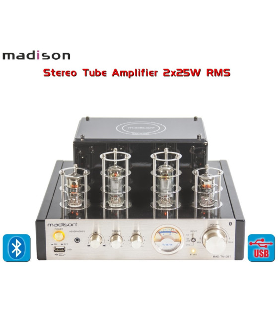 MAD-TA10BT Madison ΛΑΜΠΑΤΟΣ ΕΝΙΣΧΥΤΗΣ HI-FI + USB - MP3 + Bluetooth 2x25 WattΕΝΙΣΧΥΤΕΣ