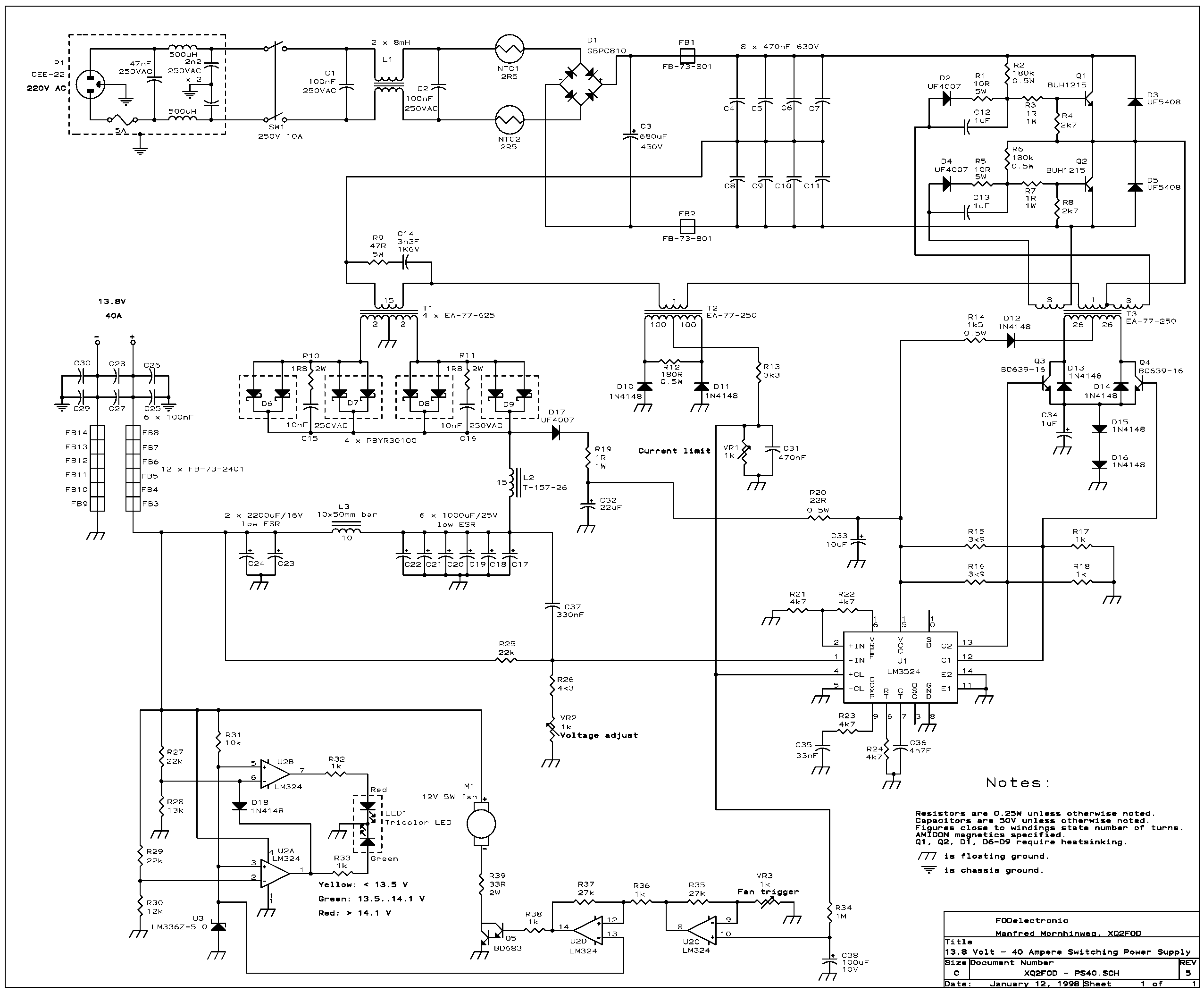 √ switching power supply schematic - WireDiagramNET