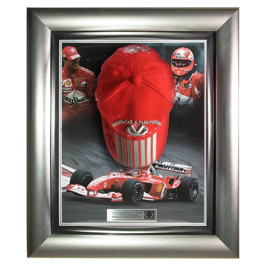 Michael Schumacher SIgned Ferrari Cap