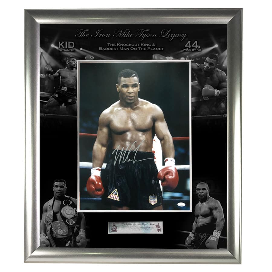 Mike Tyson Signed Large Photo Display