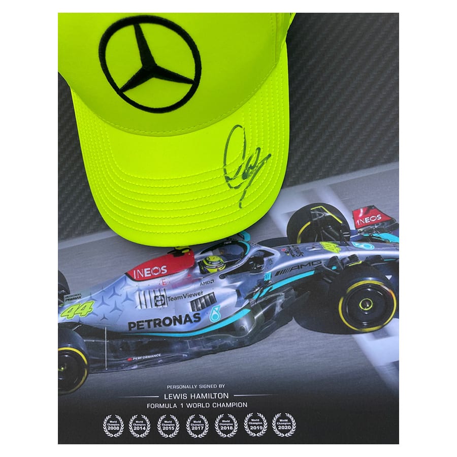 Lewis Hamilton Signed Mercedes Cap - Silverstone GP 2022