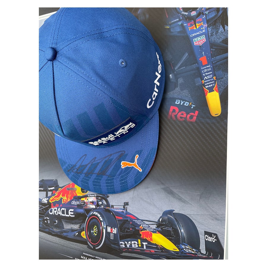 Max Verstappen Signed 2022 Spa RBR Cap - F1 World Champion