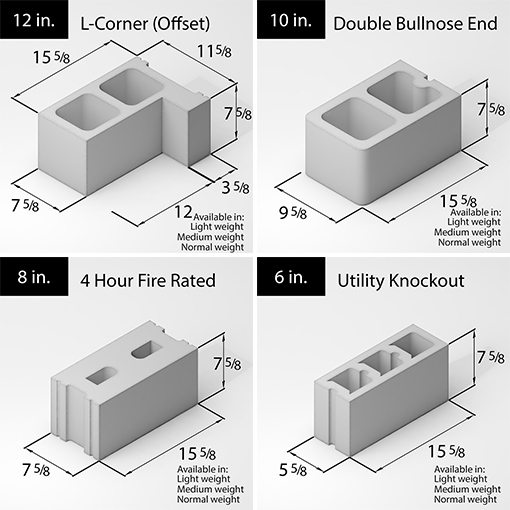 Concrete Block (CMU) Sizes, Shapes, And Finishes, 53% OFF