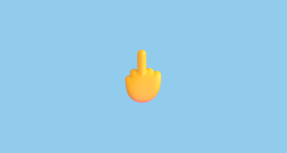 🖕 Middle Finger Emoji on Microsoft Teams 15.0