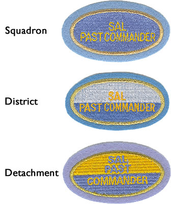 SAL Past Officer Embroidered Insignia - American Legion Flag & Emblem