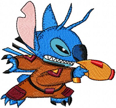 Stitch Attack machine embroidery design image.