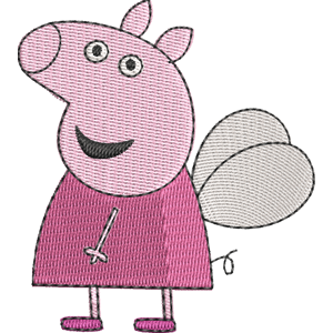 Tooth Fairy Peppa Pig Free Machine Embroidery Design