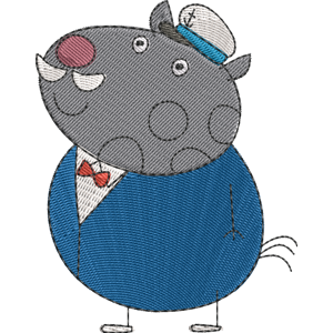 Mr. Stallion Peppa Pig Free Machine Embroidery Design